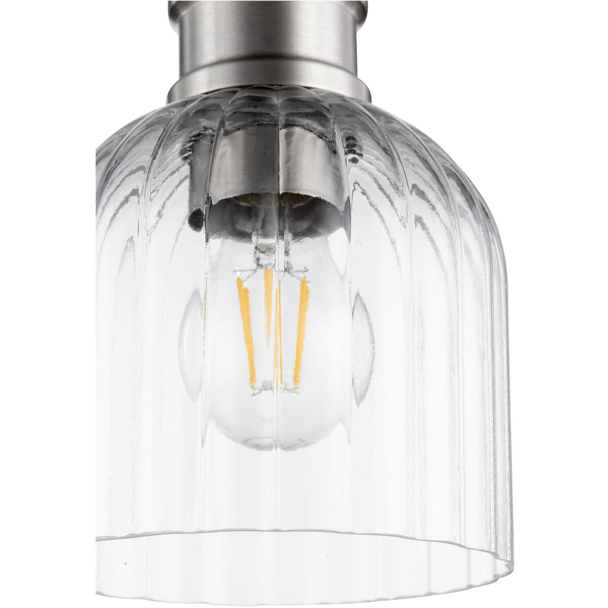 Monarch 1 Light 5.5 inch Noir and Satin Nickel Pendant Ceiling Light