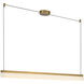 Nio 45.25 inch Vintage Brass Linear Pendant Ceiling Light