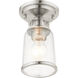 Lawrenceville 1 Light 5 inch Brushed Nickel Flush Mount Ceiling Light
