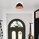 Palma 1 Light 13 inch Black Semi-Flush Mount Ceiling Light