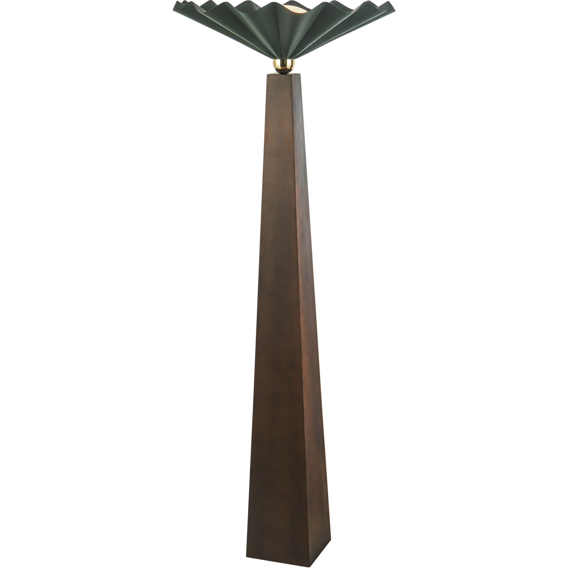 Furrow 65 inch 60 watt Pine Green Floor Lamp Portable Light