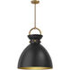 Alora Mood Waldo 1 Light 18 inch Aged Gold/Matte Black Pendant Ceiling Light in Aged Gold and Matte Black