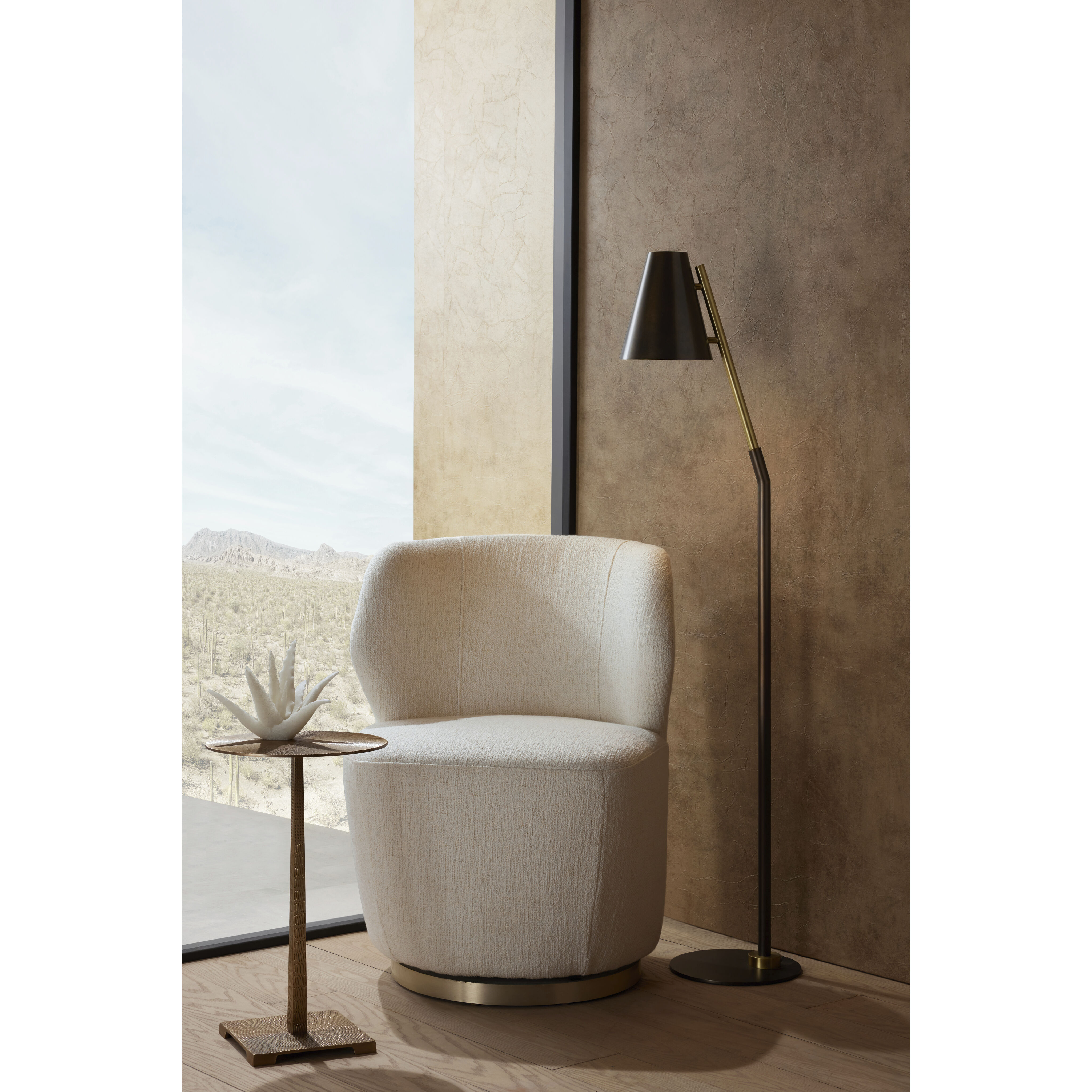 Zealand 54.5 inch 60.00 watt English Bronze Floor Lamp Portable Light