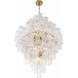 Addis 20 Light 31.5 inch Aged Brass Chandelier Ceiling Light in Clear