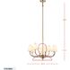 Rockford 8 Light 32 inch Brontourage and Travertine Chandelier Ceiling Light
