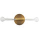 Manhattan 2 Light 5.75 inch Brushed Brass Sconce Wall Light