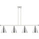 Ballston Cone LED 48 inch White and Polished Chrome Island Light Ceiling Light