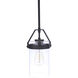 Franklin 1 Light 6.38 inch Midnight Outdoor Pendant