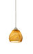 Tay Tay LED Satin Nickel Pendant Ceiling Light in Honey Glass