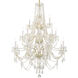 Traditional Crystal 20 Light 38 inch Polished Brass Chandelier Ceiling Light