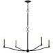 Knole 4 Light 49 inch French Black Chandelier Ceiling Light