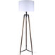 Cameram 62.5 inch 150.00 watt Black and Wood Floor Lamp Portable Light