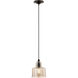 Art Glass 1 Light 7 inch English Bronze Mini Pendant Ceiling Light