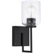 Carter 1 Light 5 inch Matte Black Sconce Wall Light