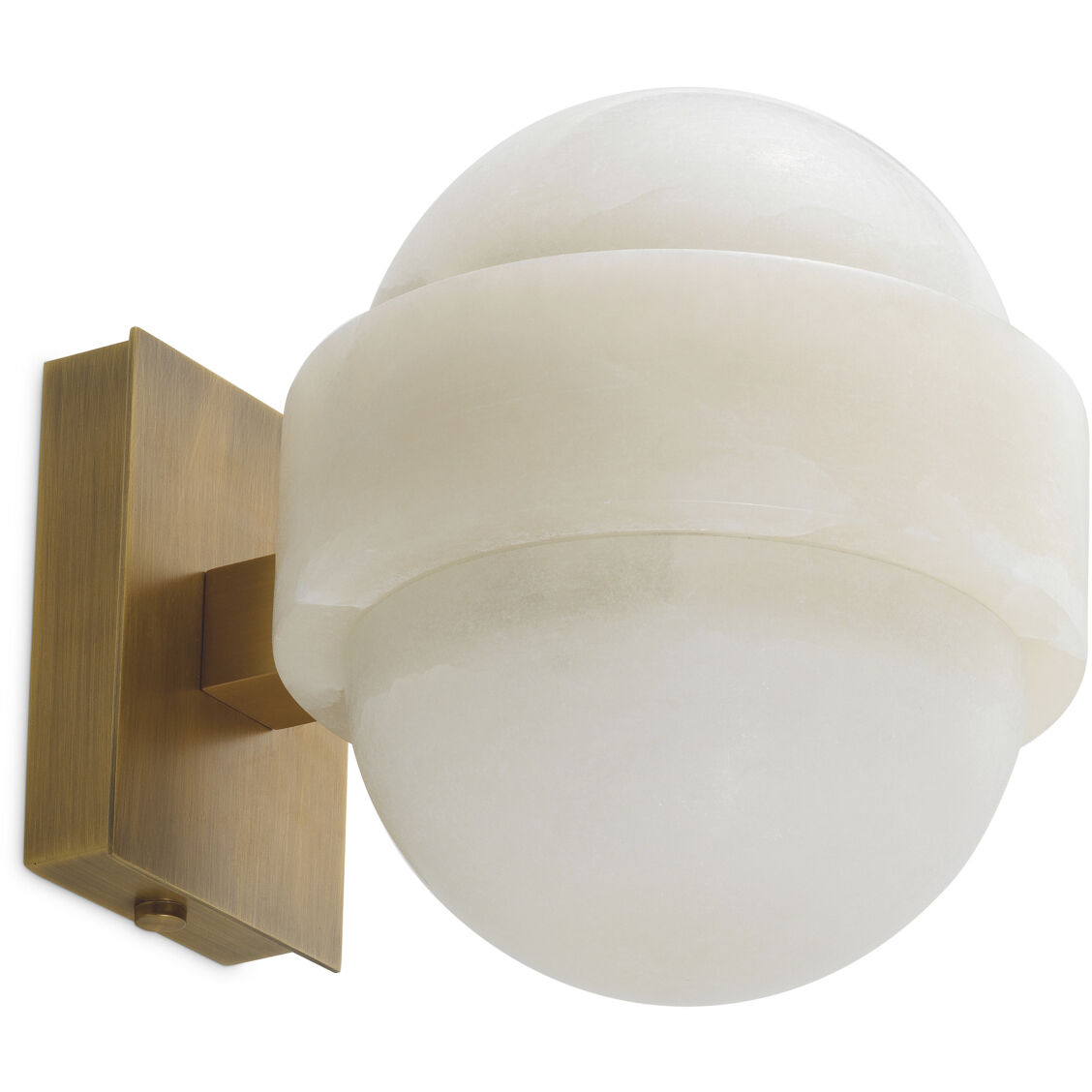 Icarus 2 Light 7.09 inch Antique Brass and Alabaster Wall Lamp Wall Light