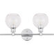 Collier 2 Light 19 inch Chrome Wall sconce Wall Light