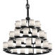 Fusion 36 Light 42 inch Matte Black Chandelier Ceiling Light in Weave, Incandescent