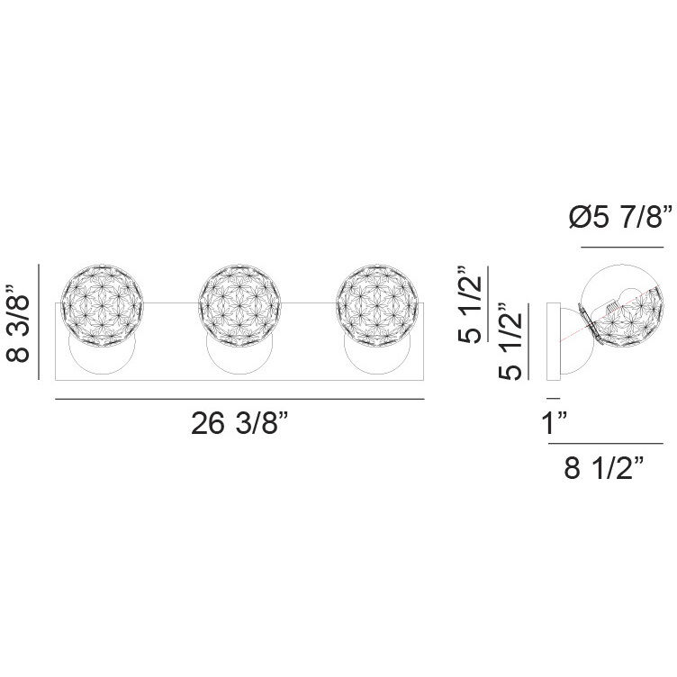 Nola 3 Light 26.38 inch Wall Sconce