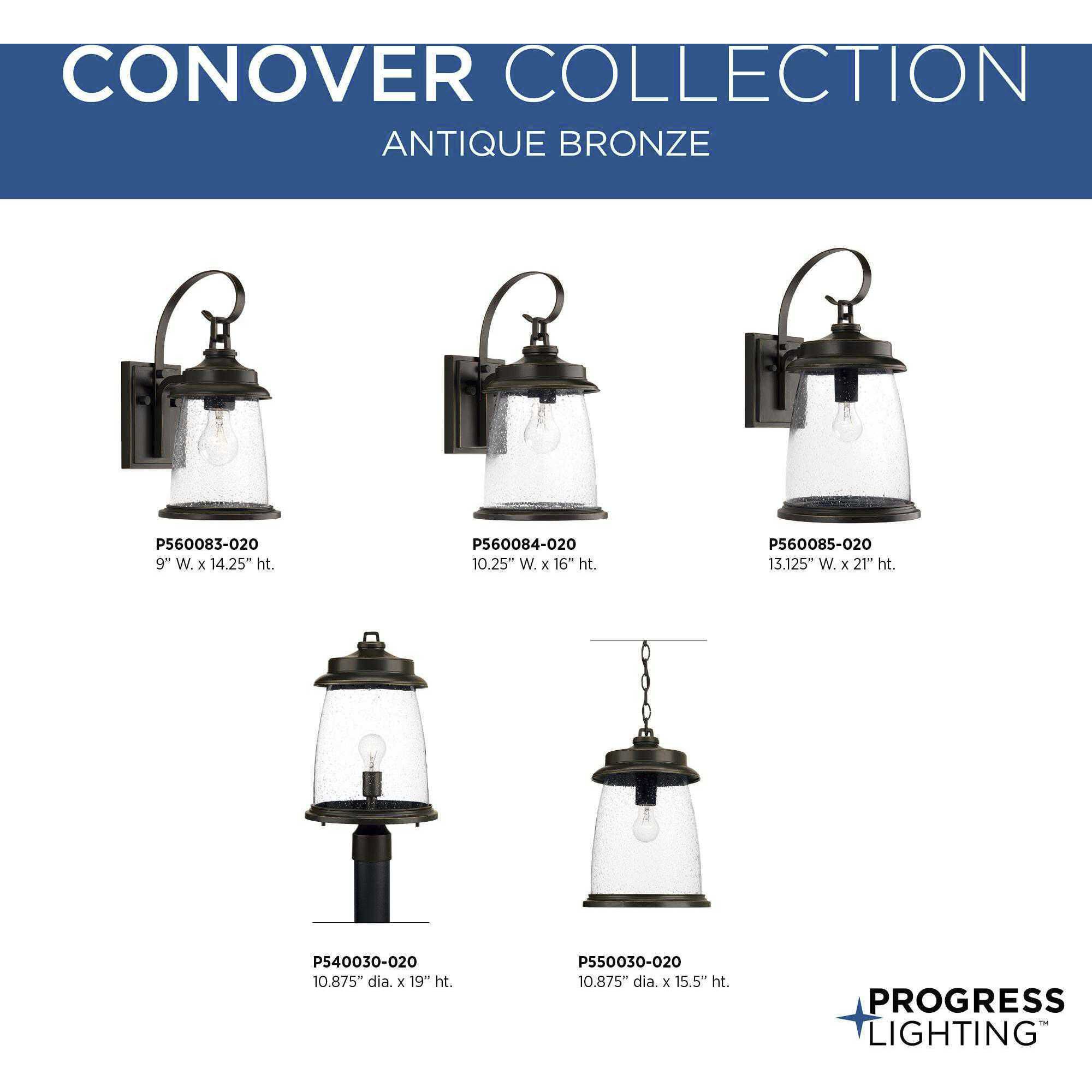 Conover 1 Light 19 inch Antique Bronze Outdoor Post Lantern