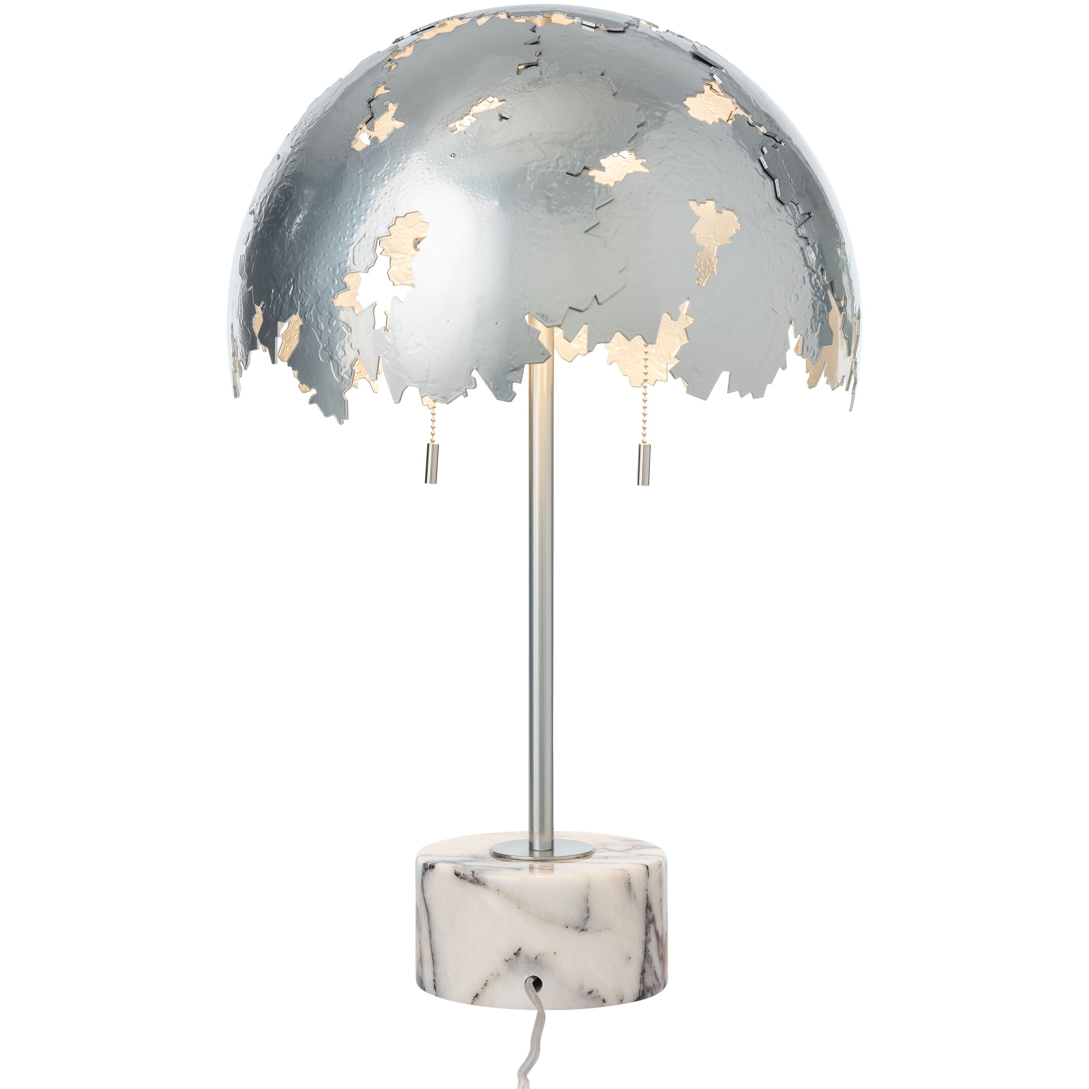 Pangea 23.1 inch 60.00 watt Sterling Table Lamp Portable Light in Lilac Marble, Dome