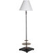 Vivek 36.5 inch Gun Metal / Matte Antique Brass / Feather White Linen Table Lamp Portable Light