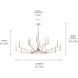 Malene 14 Light Polished Nickel Chandelier Ceiling Light, 2 Tier Large