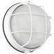 Nauticus Round Dual Mount 7 inch White Outdoor Wall Sconce