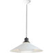 Oslo 1 Light 18.75 inch Black/White Single Pendant Ceiling Light