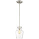 Vintage 1 Light 7 inch Satin Nickel Mini-Pendant Ceiling Light, Essentials