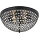 Taye 4 Light 18 inch Matte Black Flush Mount Ceiling Light