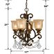 Norwalk 4 Light 17 inch Bronze Umber Mini Chandelier Ceiling Light in Clear Hand Cut