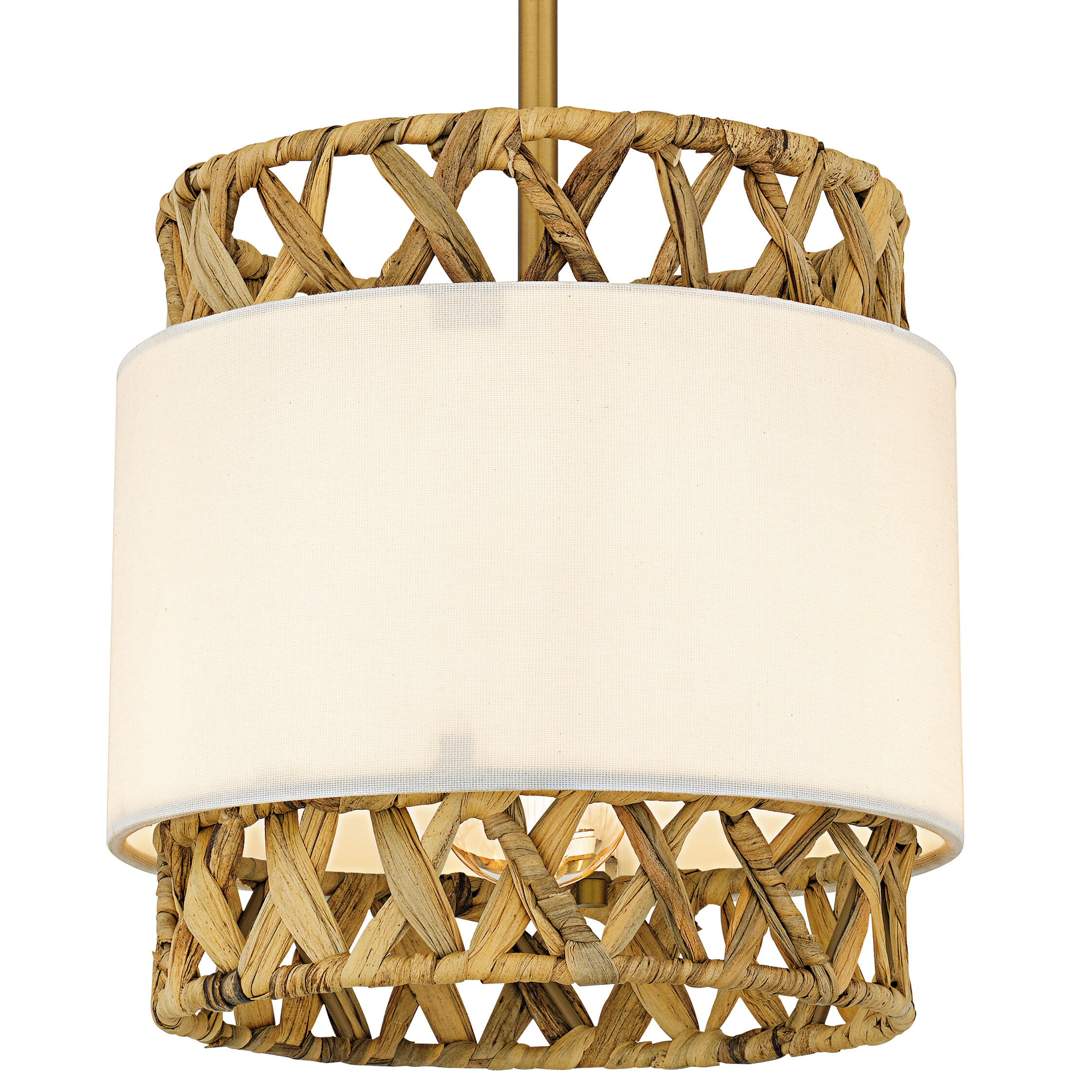 Kate 1 Light 10 inch Brushed Gold Mini Pendant Ceiling Light, Small