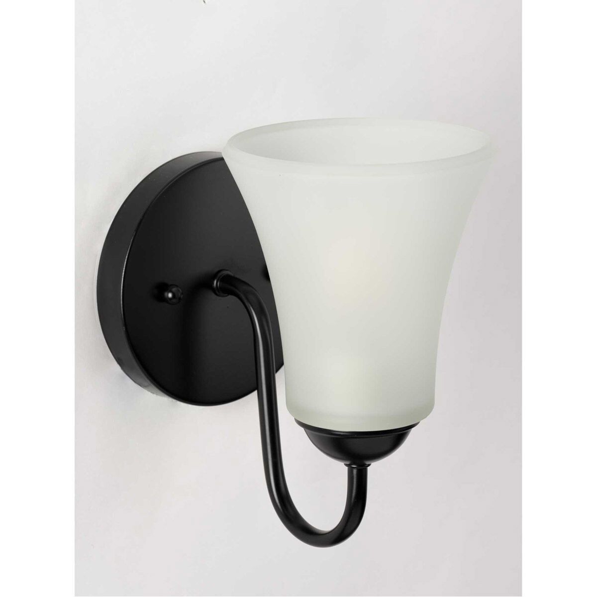 Classic 1 Light 5 inch Matte Black Bath Vanity Wall Light