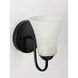 Classic 1 Light 5 inch Matte Black Bath Vanity Wall Light