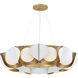 Flare 9 Light 34.25 inch Sand White Pendant Ceiling Light