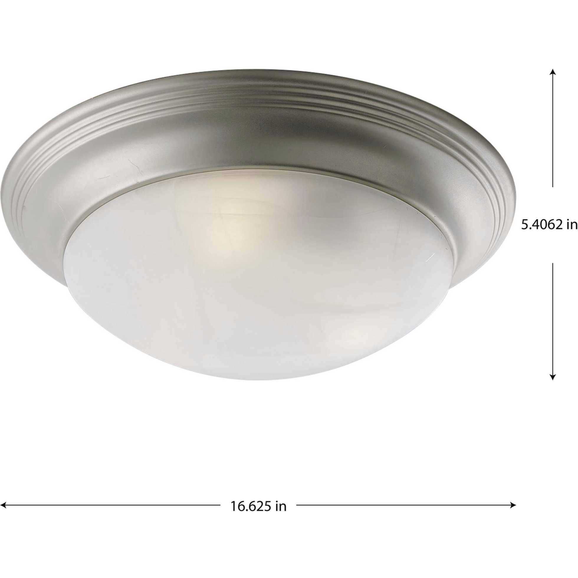 Lincoln 3 Light 16.63 inch Brushed Nickel Flush Mount Ceiling Light