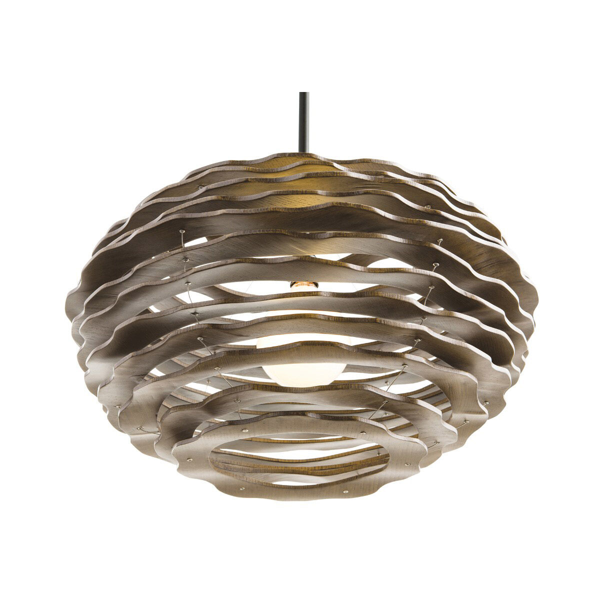 Rook 6 Light 35 inch Natural and Blackened Iron Pendant Ceiling Light, Large