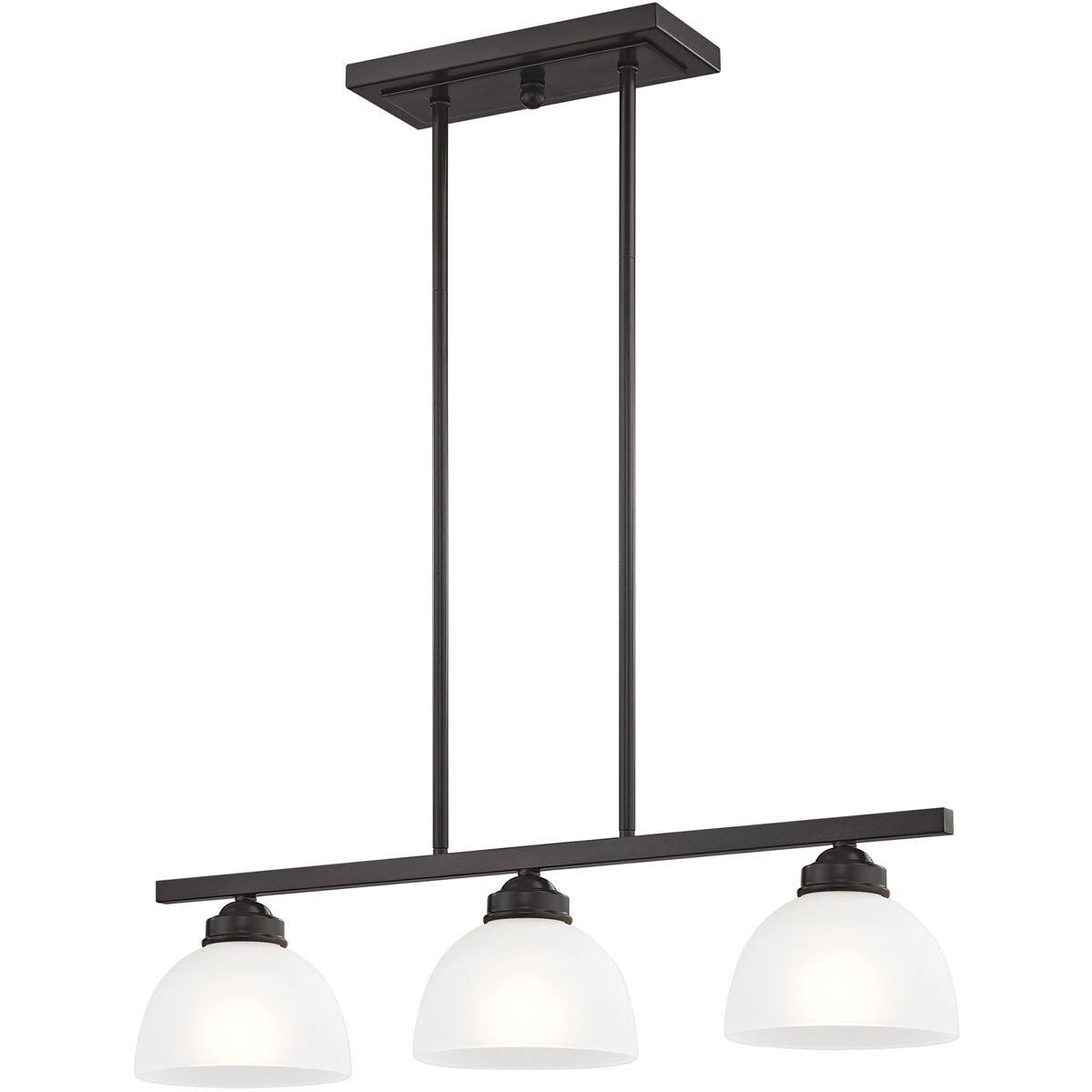 Somerset 3 Light 28 inch English Bronze Linear Chandelier Ceiling Light