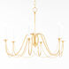 Plumette 6 Light 28 inch Gold Leaf Chandelier Ceiling Light