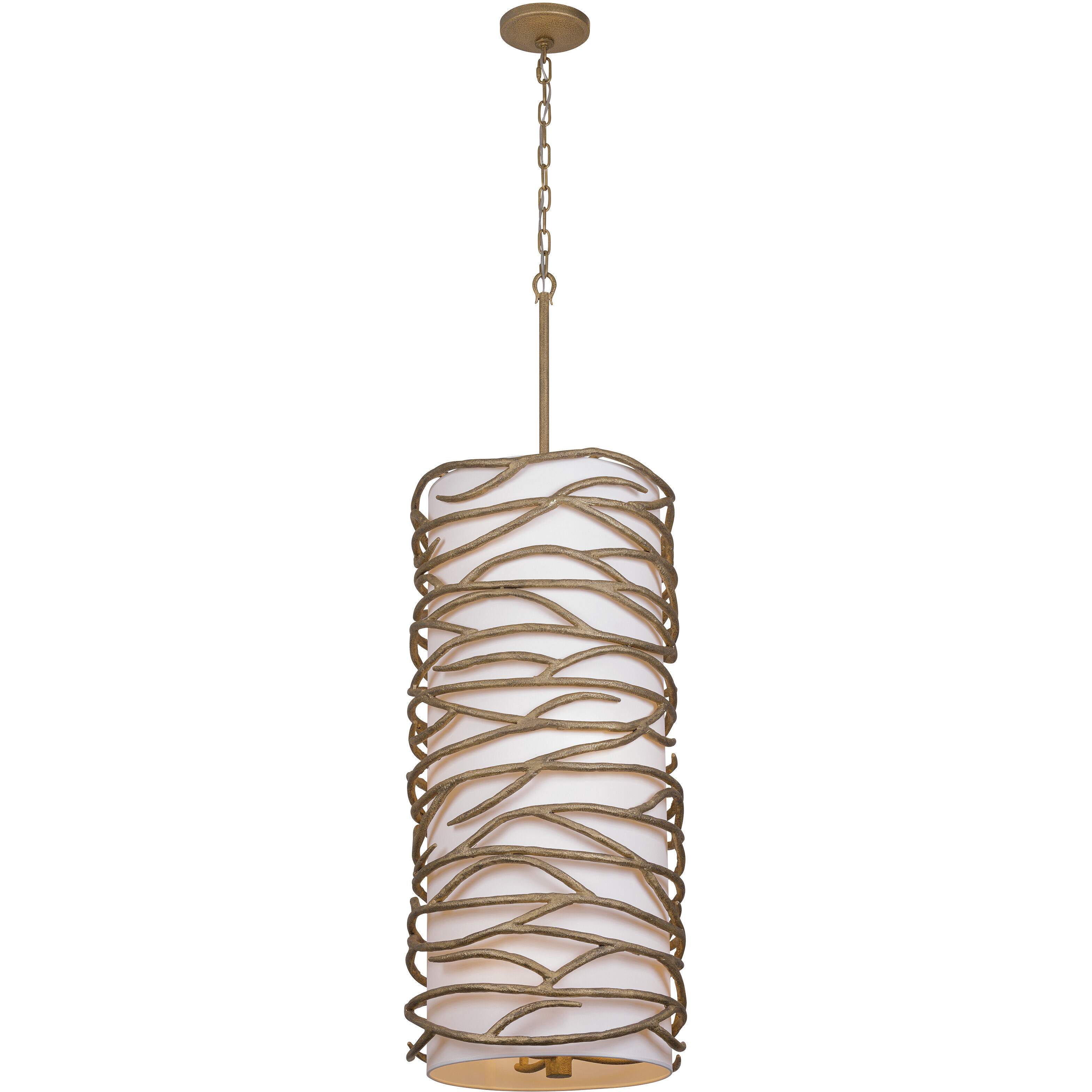 Branch Reality 9 Light 16 inch Textured Ashen Gold Foyer Pendant Ceiling Light