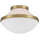 Xander 1 Light 12.25 inch Vibrant Gold Flush Ceiling Light in Vibrant Gold and Blush