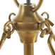 Mariana 4 Light 26.5 inch Brushed Antique Brass and Dark Brown Leather Pendant Ceiling Light