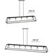 Fulton 7 Light 65 inch Aged Zinc with Antique Nickel Indoor Linear Chandelier Ceiling Light