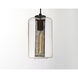 Firefly 1 Light 6 inch Black/Satin Brass Single Pendant Ceiling Light