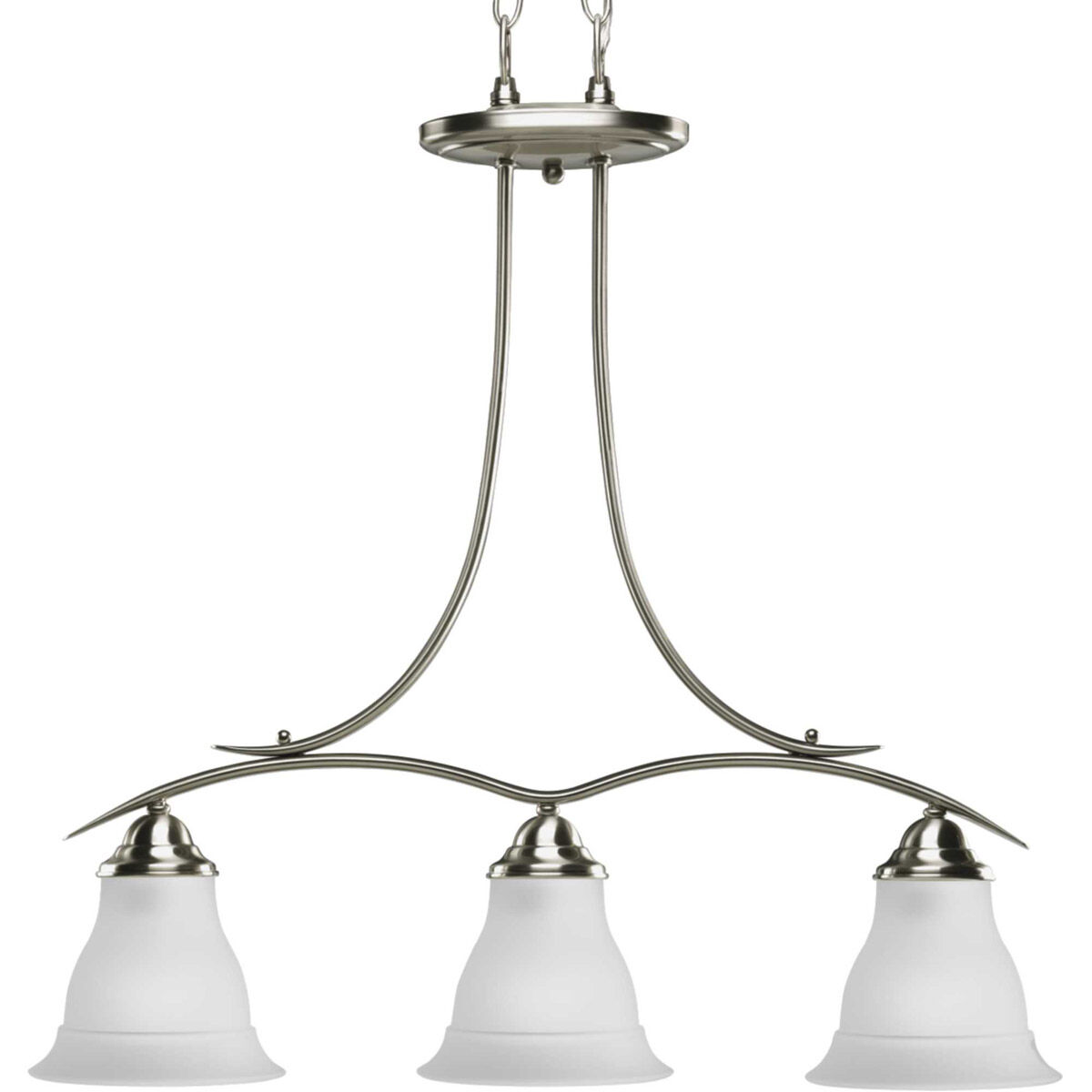 Trinity 3 Light 6.5 inch Brushed Nickel Chandelier Ceiling Light