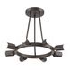 Dakota 8 Light 15 inch Charcoal Bronze Semi Flush Ceiling Light