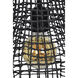 Akami 1 Light 14 inch Black Mesh Pendant Ceiling Light