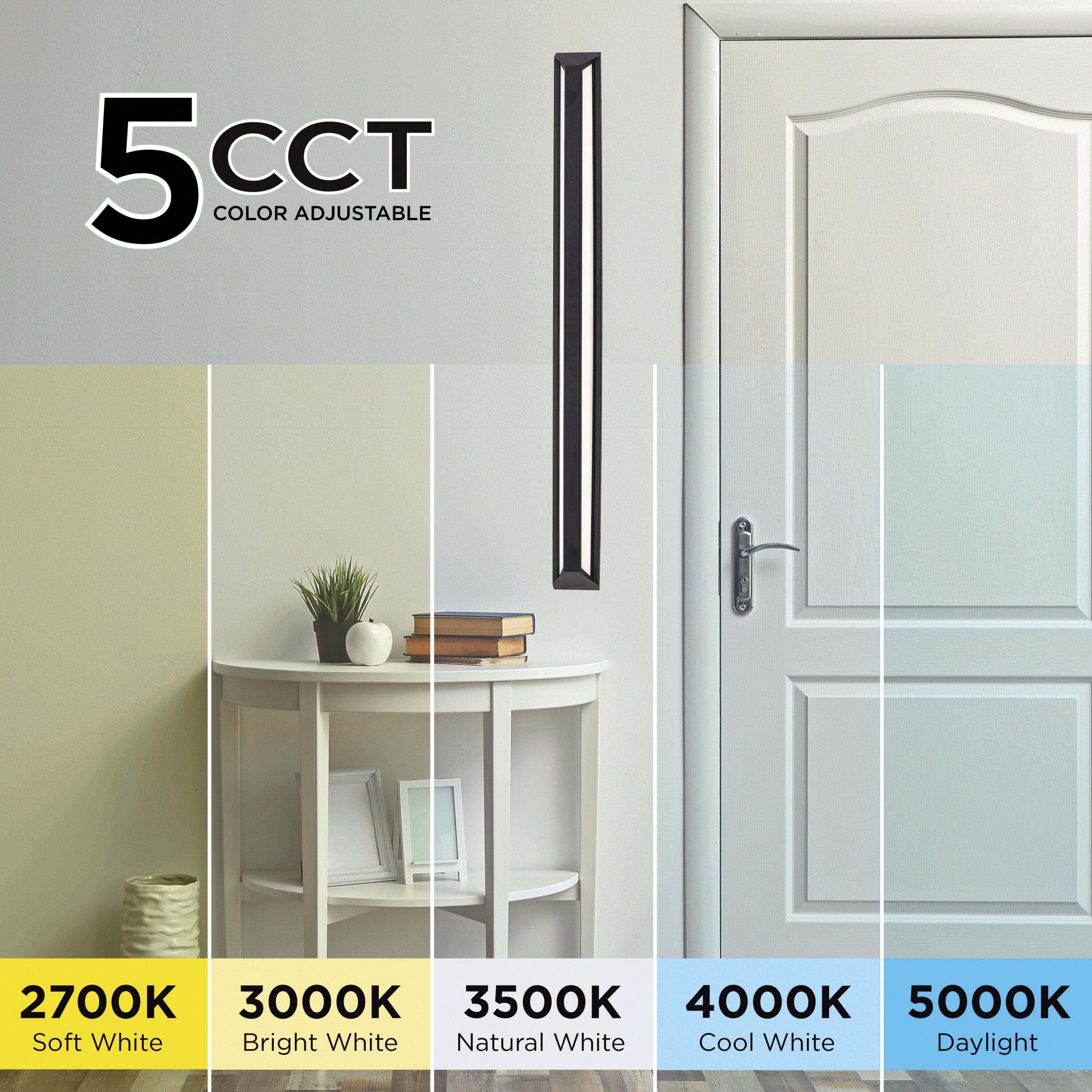 Fulton LED 48 inch Black Outdoor Sconce