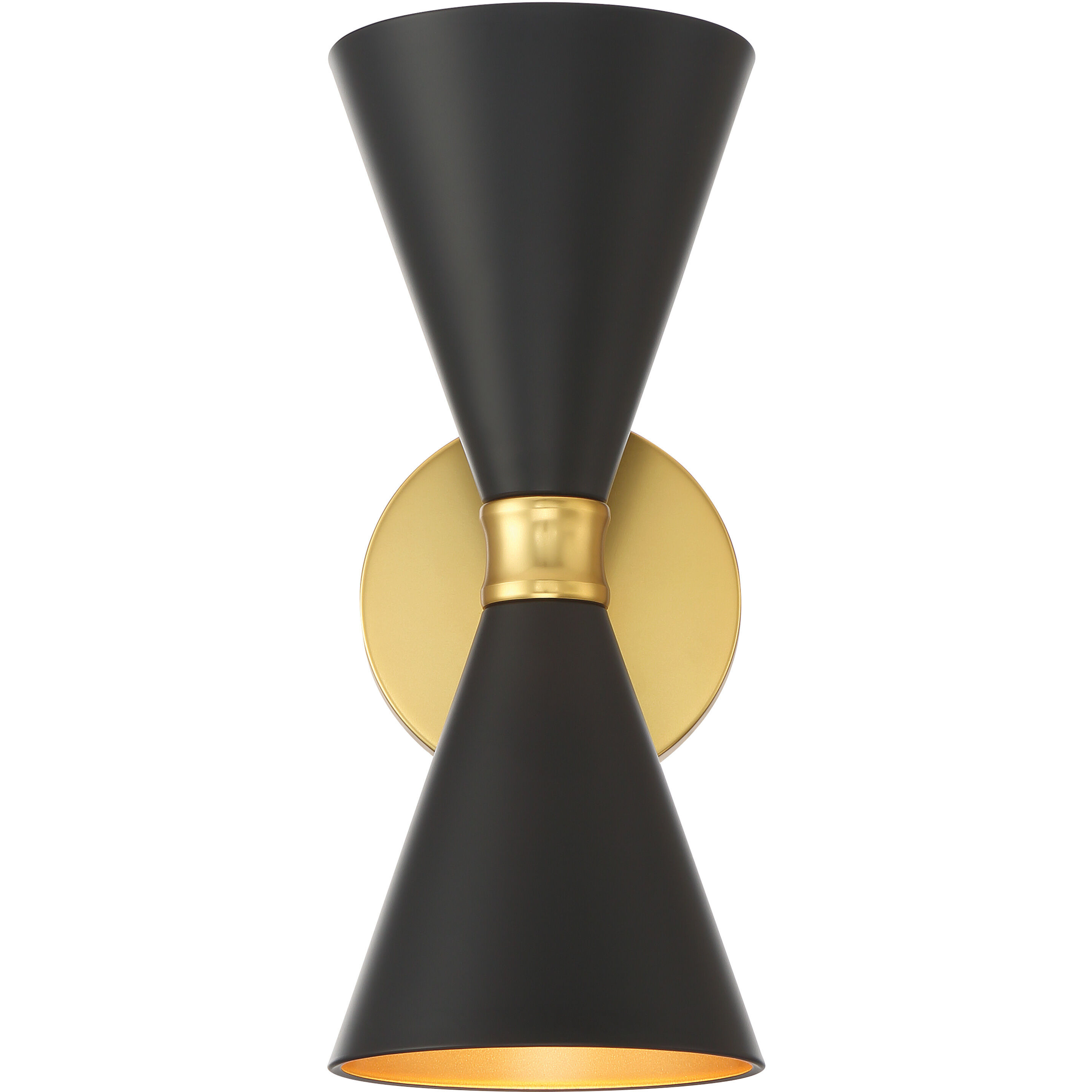 Conic 2 Light 5.5 inch Honey Gold Wall Sconce Wall Light