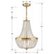 Rylee 3 Light 14 inch Antique Gold Mini Chandelier Ceiling Light